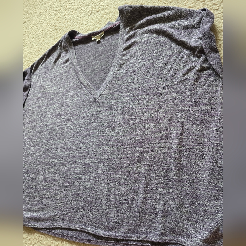 Wilfred Heathered Purple Short Sleeve Tee